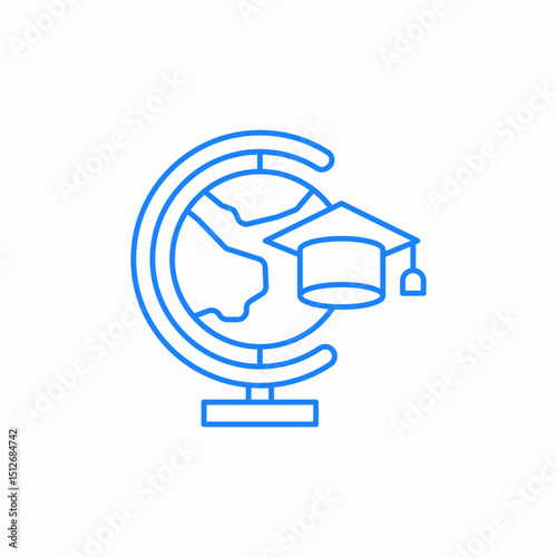 global graduation icon sign vector