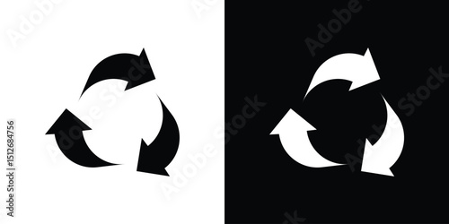 Recycle icon illustration. icon templates pack.