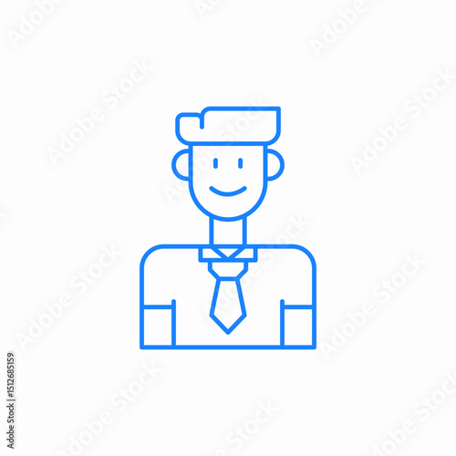 happy student tie icon sign vector
