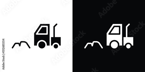 Road construction signs illustration. icon templates pack.