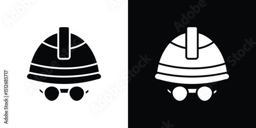 Safety helmet icon illustration. icon templates pack.
