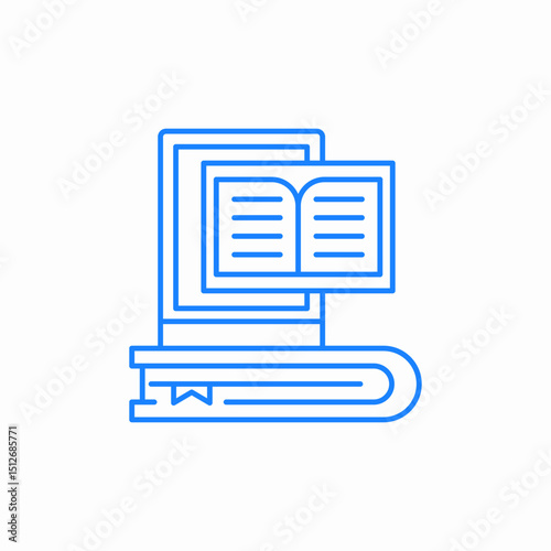 open book digital icon sign vector