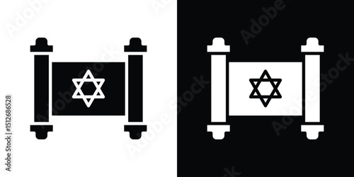 Scroll Torah icon illustration. icon templates pack.