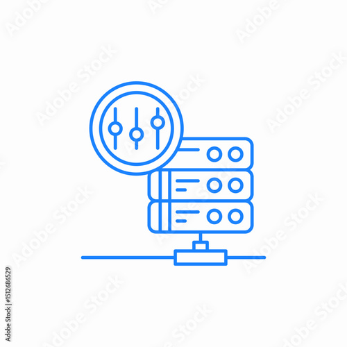 server data settings icon sign vector