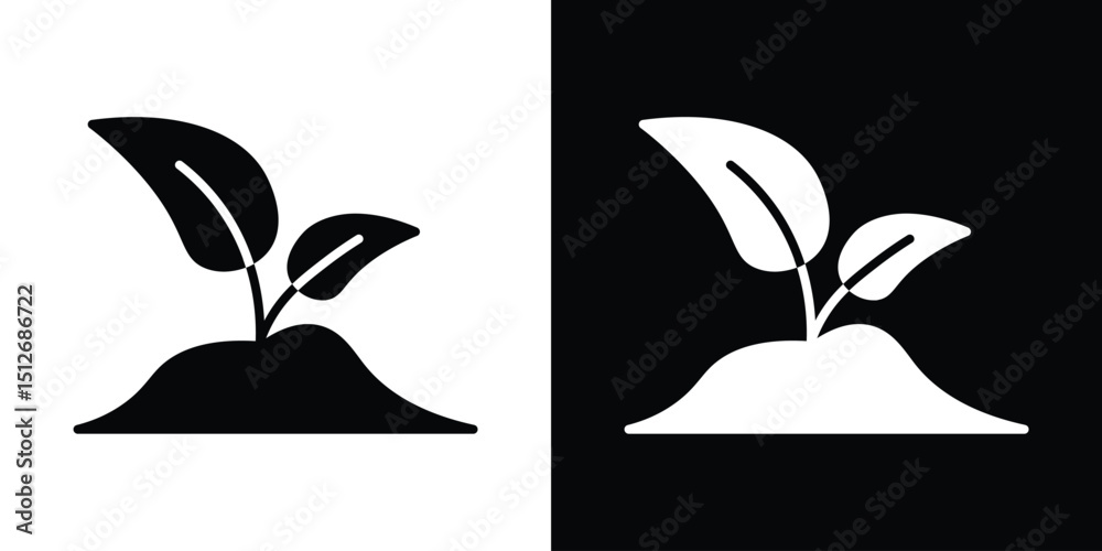Fototapeta premium Seedling icon illustration. icon templates pack.