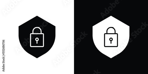 Security lock icon illustration. icon templates pack.