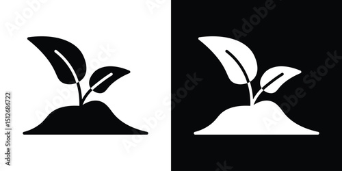 Seedling icon illustration. icon templates pack.