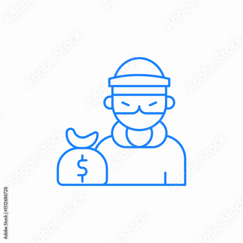 steal money crime thief icon sign vector