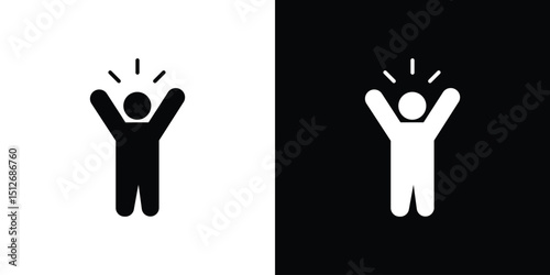 Self confidence icon illustration. icon templates pack.