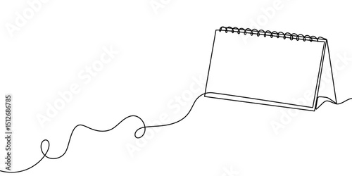 continuous one line art calendar agenda icon time illustration schedule sketch. outline art line calendar event calender lineart paper date appointment holiday business vector day diary month office