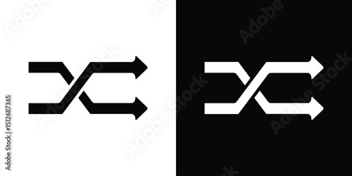 Shuffle icon illustration. icon templates pack.