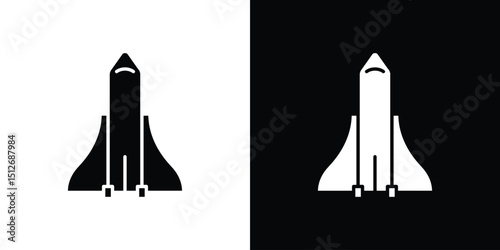 Space shuttle icon illustration. icon templates pack.