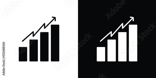 Stats icon illustration. icon templates pack.