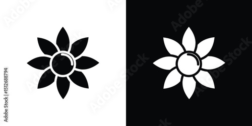 Sunflower icon illustration. icon templates pack.