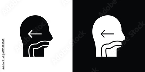 Swallowing reflex icon illustration. icon templates pack.