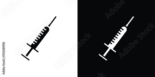 Syringe icon illustration. icon templates pack.