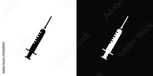 Syringe icon illustration. icon templates pack.