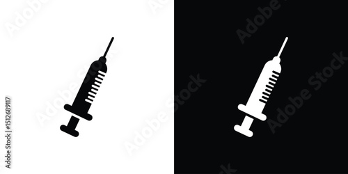 Syringe injection icon illustration. icon templates pack.