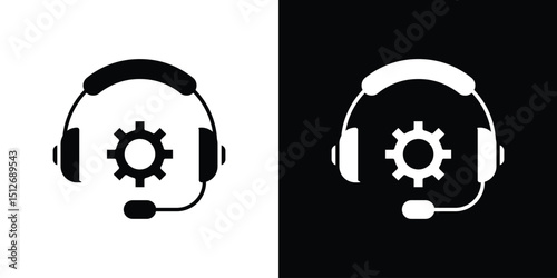 Technical support icon illustration. icon templates pack.
