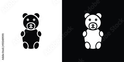 Teddy bear icon illustration. icon templates pack.