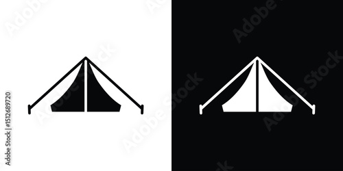 Tent icon illustration. icon templates pack.