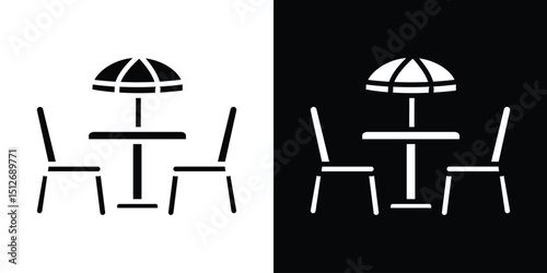 Terrace icon illustration. icon templates pack.