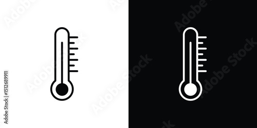 Thermometer icon illustration. icon templates pack.