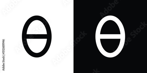 Theta icon illustration. icon templates pack.