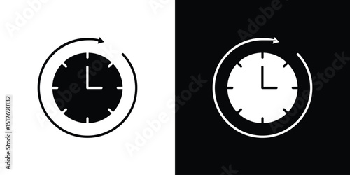 Time forward icon illustration. icon templates pack.