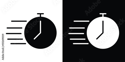Time fast icon illustration. icon templates pack.