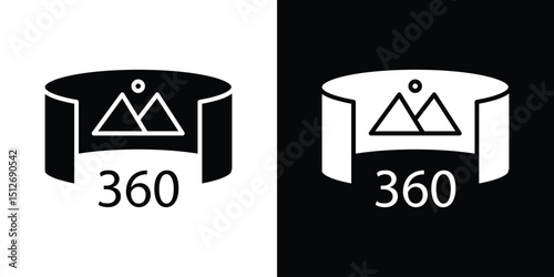 Tour virtual icon illustration. icon templates pack.