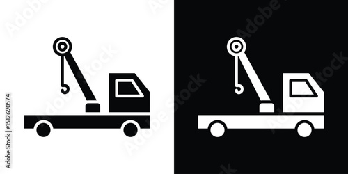 Tow truck icon illustration. icon templates pack.