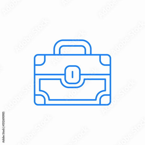 briefcase lock case icon sign vector