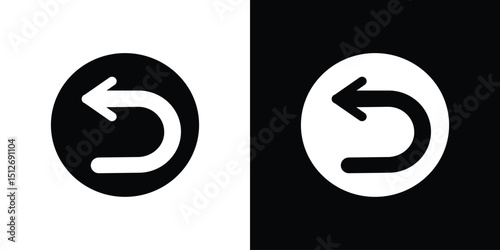 Undo icon illustration. icon templates pack.
