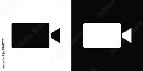 Video call icon illustration. icon templates pack.