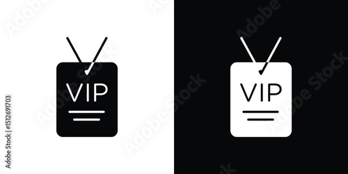VIP pass icon illustration. icon templates pack.