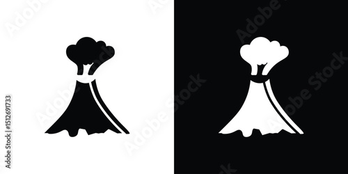 Volcano icon illustration. icon templates pack.