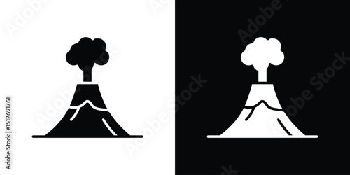 Volcano icon illustration. icon templates pack.