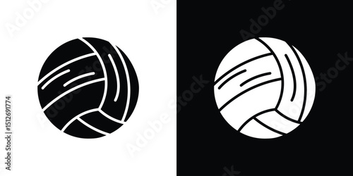 Volley ball icon illustration. icon templates pack.
