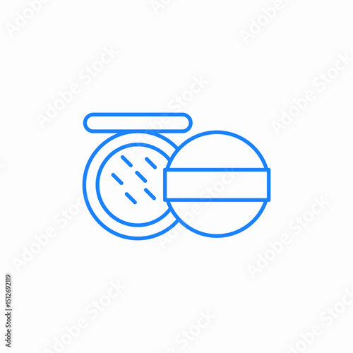 cotton pads container powder icon sign vector