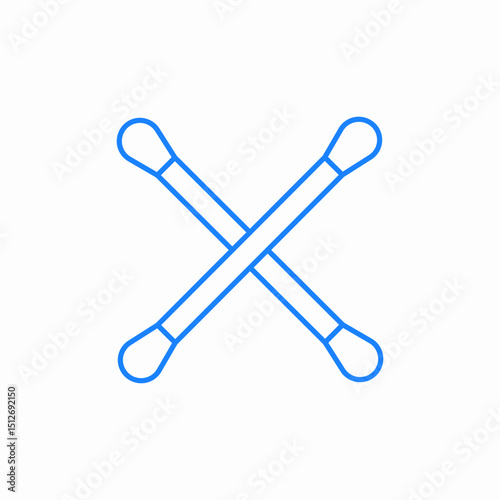 cotton swab stick icon sign vector