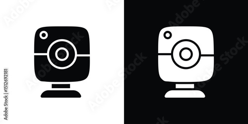 Web camera icon illustration. icon templates pack.