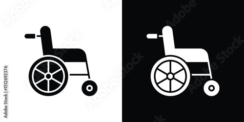 Wheelchair icon illustration. icon templates pack.