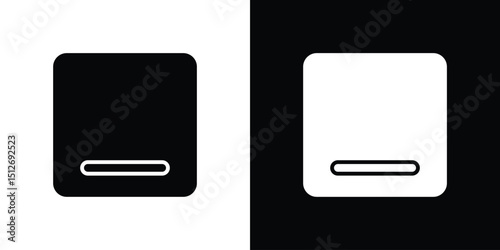 Window Minimize icon illustration. icon templates pack.