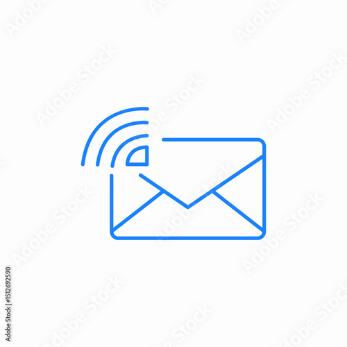 envelope message notification icon sign vector