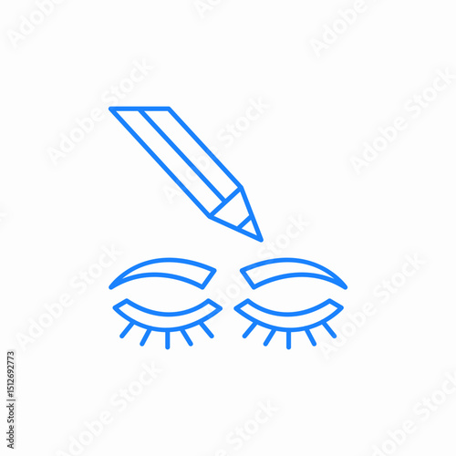 eyebrow pencil makeup icon sign vector