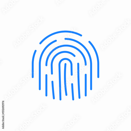 fingerprint security authentication icon sign vector