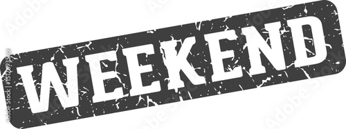 weekend rectangular sign. weekend stamp