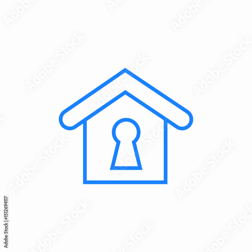 home security lock icon sign vector