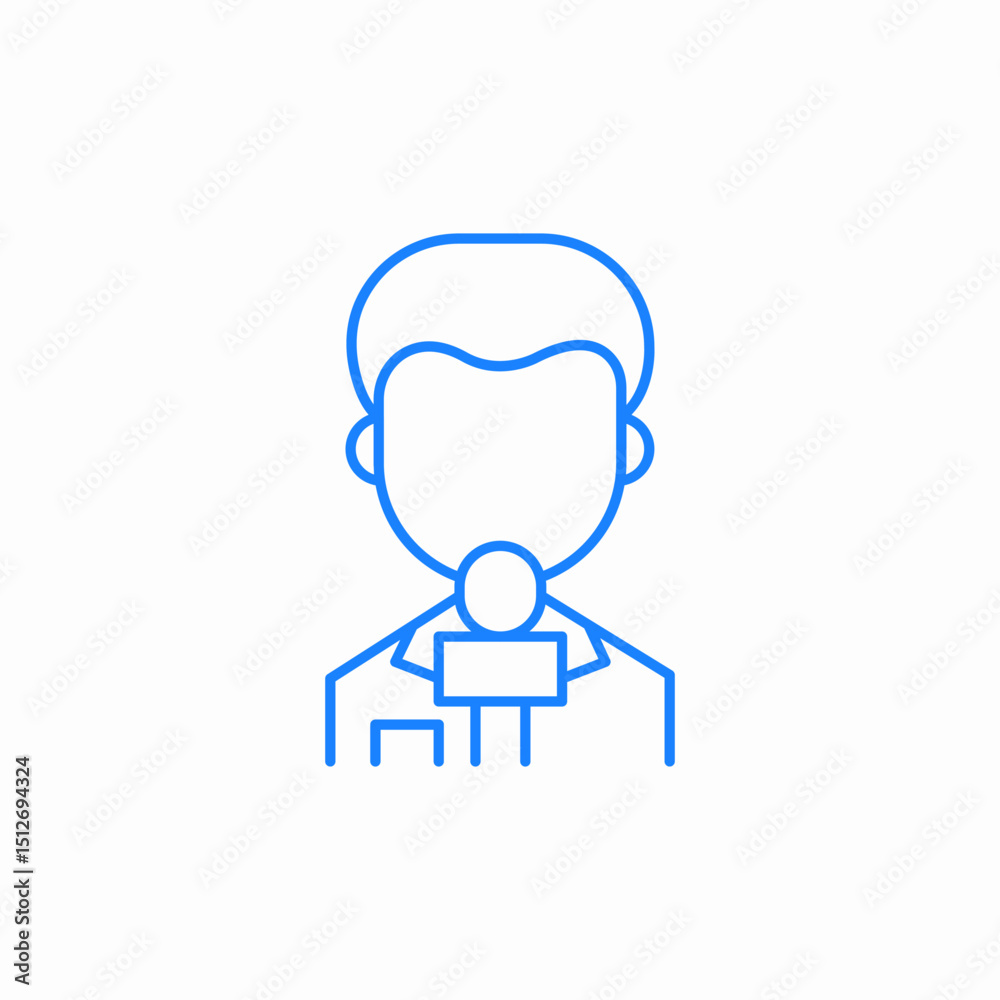 interviewer microphone news icon sign vector interviewer microphone news icon sign vector
